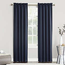 Sun Zero® Mariah Room Darkening 95-Inch Rod Pocket Curtain Panel in Navy (Single)
