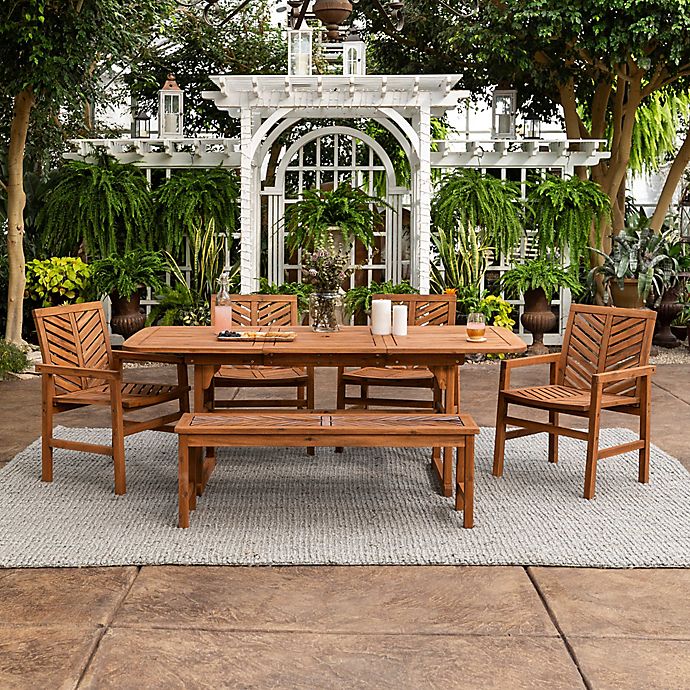 Forest Gate Olive Acacia Wood Patio Furniture Collection Bed Bath Beyond - Outdoor Wood Porch Furniture