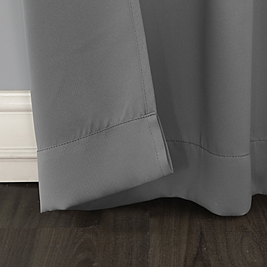 Sun Zero&reg; Mariah 95-Inch Tab Top Curtain Panel in Grey (Single). View a larger version of this product image.