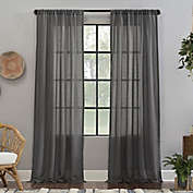Clean Window&reg; Crushed Texture Anti-Dust Sheer Rod Pocket Curtain Panel in Celadon (Single)