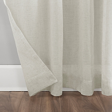 Clean Window&reg; Crushed Texture Anti-Dust 63-Inch Sheer Curtain Panel in Ecru (Single). View a larger version of this product image.