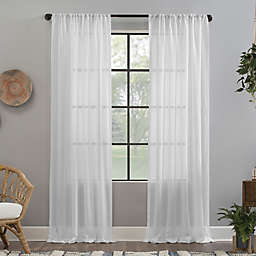 Clean Window® Crushed Texture Anti-Dust 96-Inch Sheer Curtain Panel in White (Single)