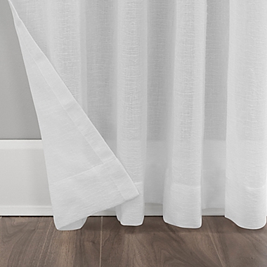 Clean Window&reg; Crushed Texture Anti-Dust 96-Inch Sheer Curtain Panel in White (Single). View a larger version of this product image.