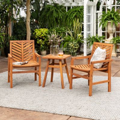 Forest Gate Olive 3-Piece Acacia Outdoor Chat Set