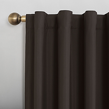 Sun Zero&reg; Cyrus 84-Inch Back Tab 100% Blackout Window Curtain Panel in Cocoa (Single). View a larger version of this product image.
