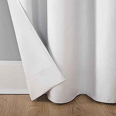 Sun Zero&reg; Cyrus 63-Inch Back Tab 100% Blackout Window Curtain Panel in White (Single). View a larger version of this product image.