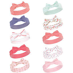 Hudson Baby® Size 0-24M 10-Pack Cupcake Knot Bow Headbands in Pink/White