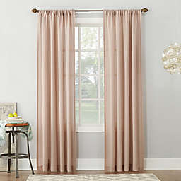 No.918® Amalfi Linen Blend Textured 84-Inch Rod Pocket Curtain Panel in Blush (Single)