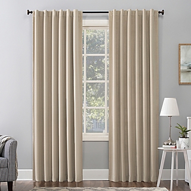 Sun Zero&reg; Amherst Velvet 84-Inch Thermal Total Blackout Curtain Panel in Ecru (Single). View a larger version of this product image.