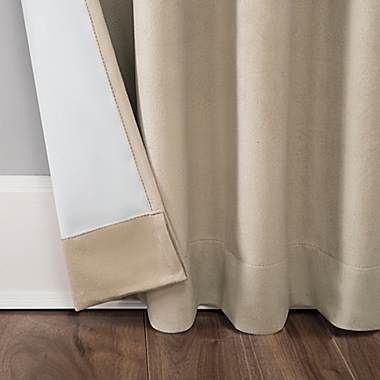 Sun Zero&reg; Amherst Velvet 96-Inch Thermal Total Blackout Curtain Panel in Ecru (Single). View a larger version of this product image.