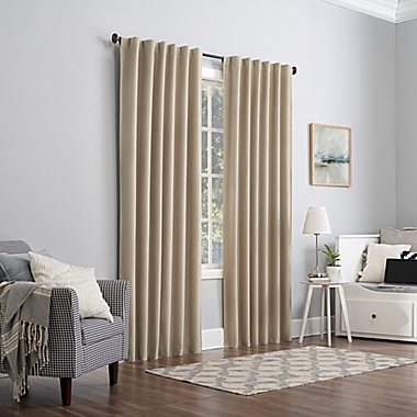Sun Zero&reg; Amherst Velvet 96-Inch Thermal Total Blackout Curtain Panel in Ecru (Single). View a larger version of this product image.