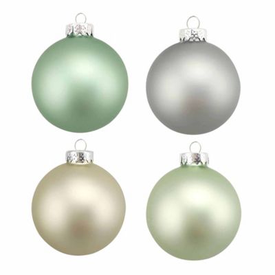 ivory colored christmas ornaments