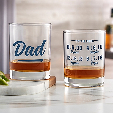 Established Custom Printed Whiskey Glass. View a larger version of this product image.