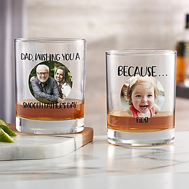 Photo Message For Him Personalized Whiskey Glass. View a larger version of this product image.