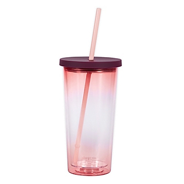 kate spade new york&reg; Ombre 20 oz. Tumbler in Pink. View a larger version of this product image.