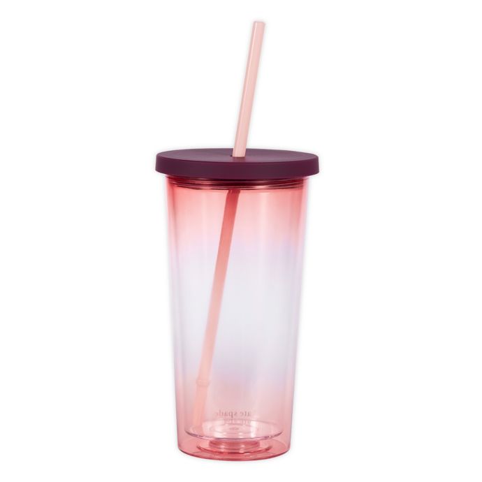 kate spade new york® Ombre 20 oz. Tumbler in Pink Bed Bath & Beyond