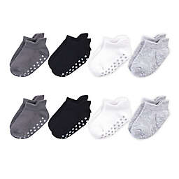 Touched By Nature® Size 2-4T 8-Pack Non-Skid Socks in Black