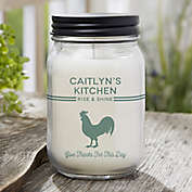 Farmhouse Kitchen Personalized Candle Jar