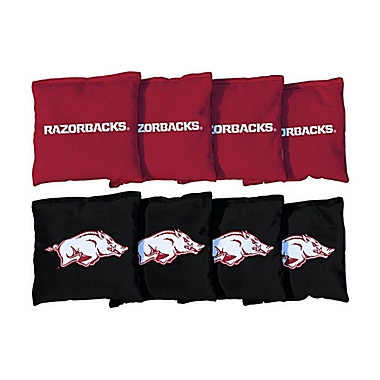 Set of 8 Arkansas Razorbacks Cornhole Bags FREE SHIPPING 