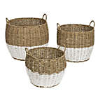 Alternate image 0 for Honey-Can-Do&reg; Round Seagrass Nesting Baskets in Natural//White (Set of 3)