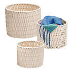 Alternate image 0 for Honey-Can-Do&reg; Round Rope Nesting Baskets in Natural//White (Set of 3)
