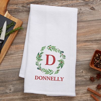 monogrammed dish towels