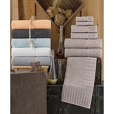 Enchante Home&reg; Timaru 4-Piece Bath Towel Set in Anthracite. View a larger version of this product image.