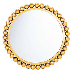 Safavieh Genna 21-Inch Round Wall Mirror in Gold