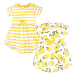 Touched by Nature Size 3T 2-Pack Lemon Tree Organic Cotton Dresses