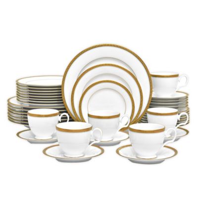 Noritake&reg; Charlotta Gold 60-Piece Dinnerware Set