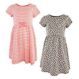 Touched by Nature Size 14Y 2-Pack Leopard Organic Cotton Dress