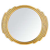 Safavieh Rossi 24-Inch x 28.5-Inch Round Mirror in Antique Brass
