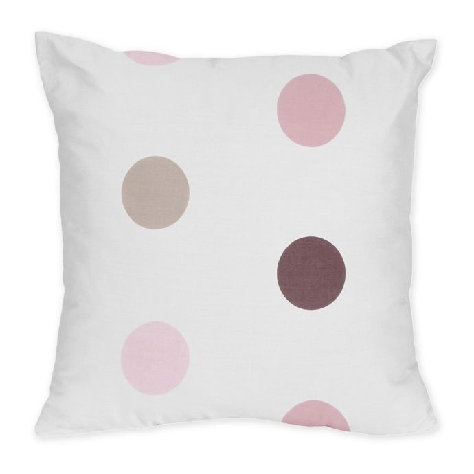 Sweet Jojo Designs Mod Dots Decorative Throw Pillow In Pink