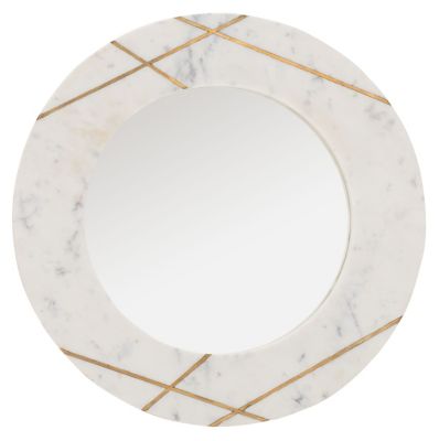 Safavieh Hale 22.5-Inch Round Mirror in Marble image