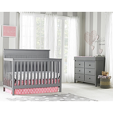 fisher-price&reg; Clayton 4-in-1 Convertible Crib in Stormy Grey. View a larger version of this product image.