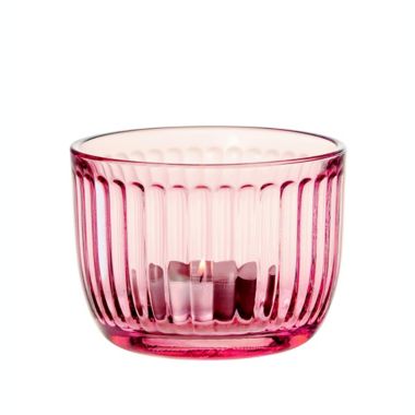 Iittala Raami Tealight Candle Holder in Salmon Pink. View a larger version of this product image.