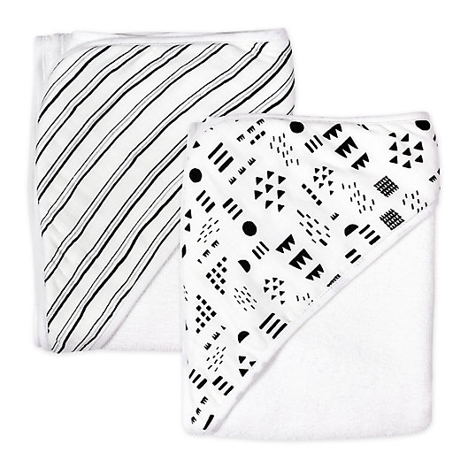 Alternate image 1 for The Honest Company® 2-Pack Pattern Play Hooded Towels