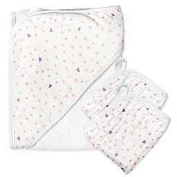 The Honest Company® 3-Piece Love Dot Hooded Towel and Washcloth Set
