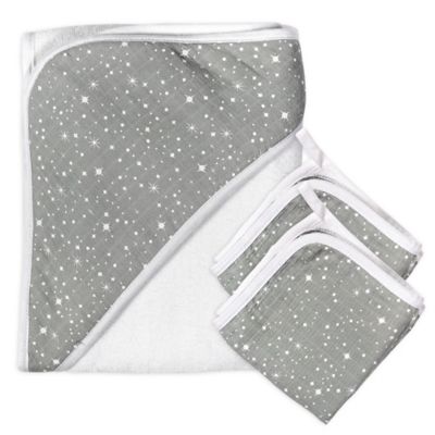white company hooded towel