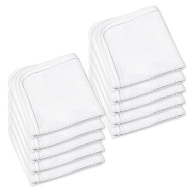 The Honest Company&reg; 10-Pack Washcloths in White. View a larger version of this product image.