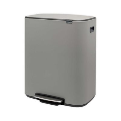 Brabantia&reg; Dual Compartment BO Pedal Bin Steel 60-Liter Trash Can