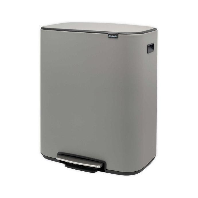 Brabantia® Dual Compartment BO Pedal Bin Steel 60Liter Trash Can Bed