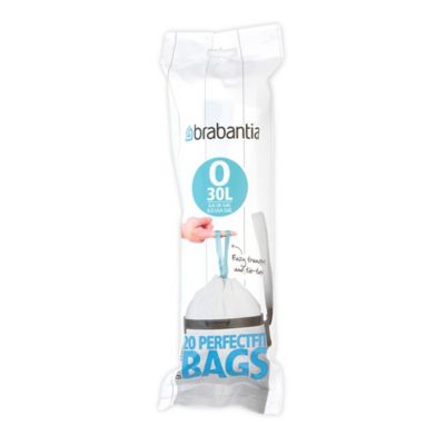 Brabantia&reg;20-Count 8-Gallon Trash Can Liner in White