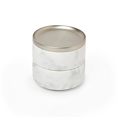 Umbra&reg; Tesora Jewelry Box in White/Nickel. View a larger version of this product image.
