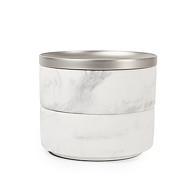 Umbra&reg; Tesora Jewelry Box in White/Nickel. View a larger version of this product image.