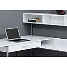 Alternate image 2 for Monarch Specialties Computer Desk with Side Station in White/Silver