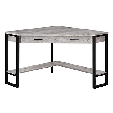 Monarch Specialties 42-Inch Corner Desk in Grey. View a larger version of this product image.