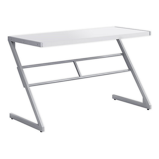 Alternate image 1 for Monarch Specialties 48-Inch Z-Frame Computer Desk in White/Silver