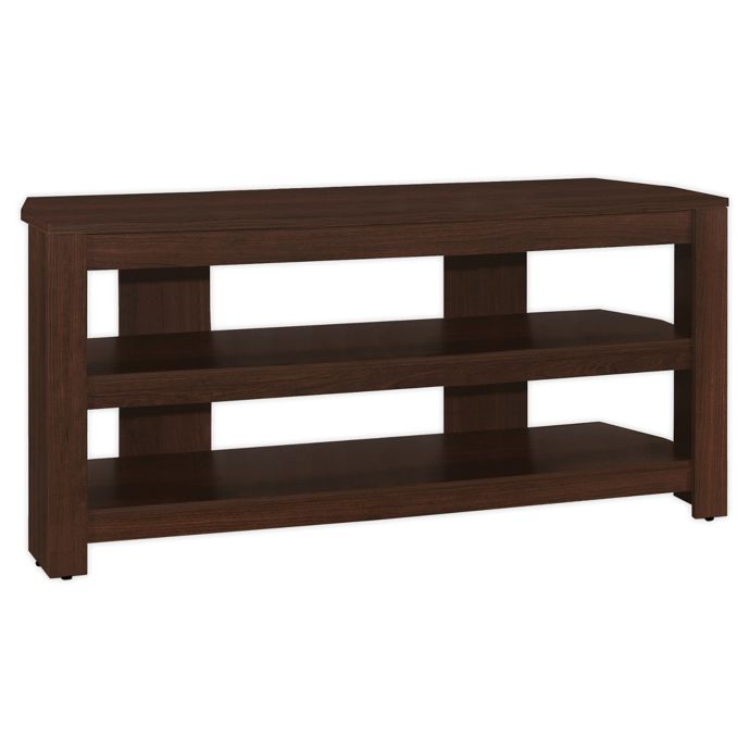 Monarch Specialties 42 Inch Corner Tv Stand In Cherry Bed Bath And Beyond