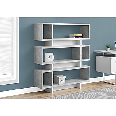 Monarch Specialties Modern Bookcase in Grey. View a larger version of this product image.